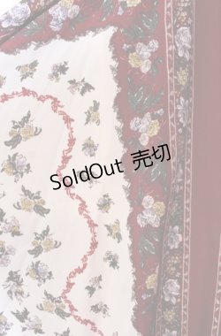 画像2: axes femme / 花モチーフスカーフ柄スカート  ワイン×アイボリー O-25-08-11-063-AX-SK-IG-OS