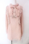Swankiss / ボウタイレースワンピース  ピンク O-25-08-11-069-CA-OP-IG-OS