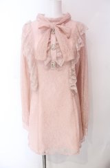 Swankiss / ボウタイレースワンピース  ピンク O-25-08-11-069-CA-OP-IG-OS