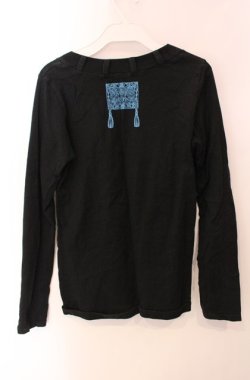 画像3: ALGONQUINS / ラビットプリントカットソー  ブラック×ブルー O-25-08-11-075-AL-TO-IG-OS