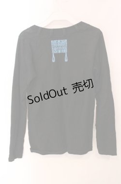 画像3: ALGONQUINS / ラビットプリントカットソー  ブラック×ブルー O-25-08-11-075-AL-TO-IG-OS