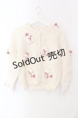 PINK HOUSE / ゆきだるまモチーフカーディガン  生成り O-25-08-11-076-LO-TO-IG-OS