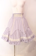 画像1: Ozz oneste / クラウンケージプリントリバーシブルボリュームスカート  ラベンダー×生成り O-25-08-11-002-OO-SK-IG-ZS (1)