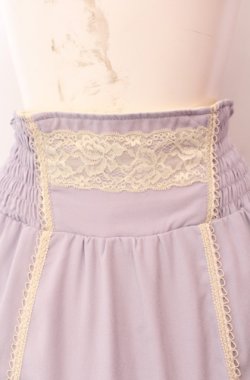 画像2: Ozz oneste / クラウンケージプリントリバーシブルボリュームスカート  ラベンダー×生成り O-25-08-11-002-OO-SK-IG-OS