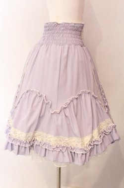 画像3: Ozz oneste / クラウンケージプリントリバーシブルボリュームスカート  ラベンダー×生成り O-25-08-11-002-OO-SK-IG-OS