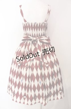 画像4: axes femme kawaii / ダイヤ柄ジャンスカ  ワイン O-25-08-11-014-AX-OP-IG-OS