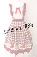 axes femme kawaii / ベリーズピクニックジャンパースカート  アカ O-25-08-11-015-AX-OP-IG-OS