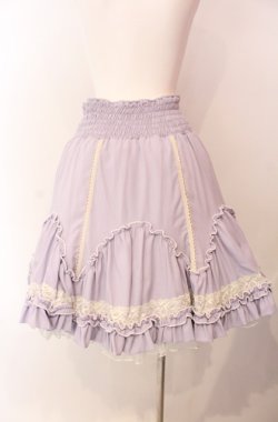 画像4: Ozz oneste / クラウンケージプリントリバーシブルボリュームスカート  ラベンダー×生成り O-25-08-11-002-OO-SK-IG-OS