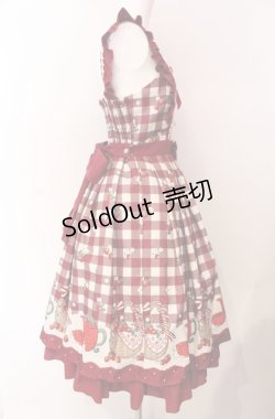 画像4: axes femme kawaii / ベリーズピクニックジャンパースカート  アカ O-25-08-11-015-AX-OP-IG-OS