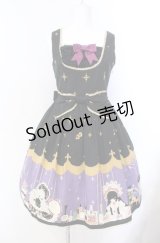 ALICE and the PIRATES / Marionette in my closet room柄 ジャンパースカートI  ノワール O-25-08-11-017-PA-OP-OW-OS