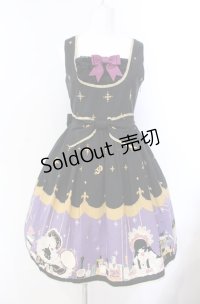 ALICE and the PIRATES / Marionette in my closet room柄 ジャンパースカートI  ノワール O-25-08-11-017-PA-OP-OW-OS