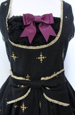 画像2: ALICE and the PIRATES / Marionette in my closet room柄 ジャンパースカートI  ノワール O-25-08-11-017-PA-OP-OW-OS