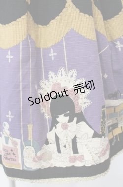 画像3: ALICE and the PIRATES / Marionette in my closet room柄 ジャンパースカートI  ノワール O-25-08-11-017-PA-OP-OW-OS