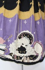 画像4: ALICE and the PIRATES / Marionette in my closet room柄 ジャンパースカートI  ノワール O-25-08-11-017-PA-OP-OW-OS (4)