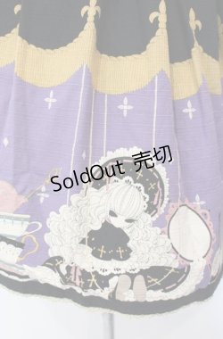 画像4: ALICE and the PIRATES / Marionette in my closet room柄 ジャンパースカートI  ノワール O-25-08-11-017-PA-OP-OW-OS