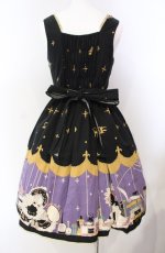 画像6: ALICE and the PIRATES / Marionette in my closet room柄 ジャンパースカートI  ノワール O-25-08-11-017-PA-OP-OW-OS (6)