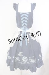 Amavel / Jerryfish Aquariumジャンパースカート  ブルー×ホワイト O-25-08-11-019-CA-OP-IG-OS