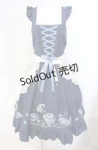 Amavel / Jerryfish Aquariumジャンパースカート  ブルー×ホワイト O-25-08-11-019-CA-OP-IG-OS