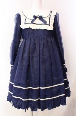 画像1: Angelic Pretty / ステラワンピース  ネイビー O-25-08-11-020-AP-OP-OW-OS