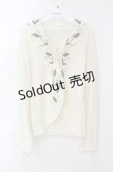 PINK HOUSE / すずらんモチーフ使いニットボレロ  アイボリー O-25-08-13-001-LO-TO-OW-OS
