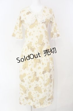 画像1: PINK HOUSE / ぶどう柄カットソーワンピース  イエロー系 O-25-08-13-034-LO-OP-OW-ZI