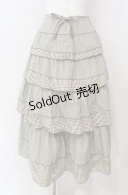画像1: WONDERFUL WORLD / チェックティアードスカート  グリーン O-25-08-13-035-LO-SK-OW-OS