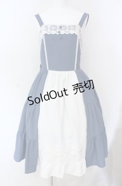 画像1: axes femme kawaii / プランタンジャンパースカート M ブルー O-25-08-13-037-AX-OP-OW-OS