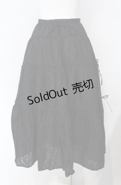 画像3: PINK HOUSE / サイドリボン刺繍スカート  クロ O-25-08-13-042-LO-SK-IG-OS