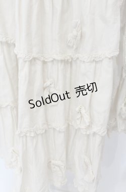 画像2: PINK HOUSE / プチリボン段々ロングスカート  生成り O-25-08-13-043-LO-SK-IG-OS