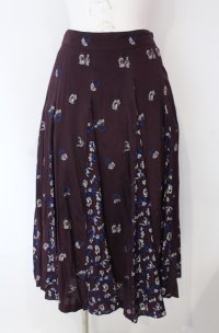 Jane Marple Dans Le Salon / Dance with rose gored skirt M パープル O-25-08-13-046-JM-SK-IG-OS