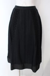 Jane Marple Dans Le Salon / Flower lace mix garden skirt M クロ O-25-08-13-047-JM-SK-IG-OS