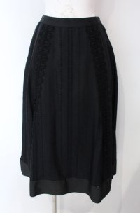 Jane Marple Dans Le Salon / Flower lace mix garden skirt M クロ O-25-08-13-047-JM-SK-IG-OS