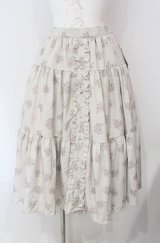 m petit by misako / MSKハナガラリバーシブルボリュームスカート L アイボリー O-25-08-13-050-LO-SK-OW-OS