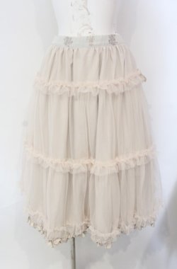 画像3: m petit by misako / MSKハナガラリバーシブルボリュームスカート L アイボリー O-25-08-13-050-LO-SK-OW-OS
