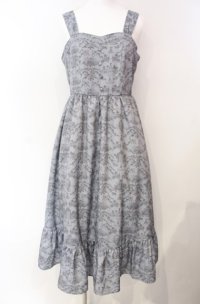 m petit by misako / NINA'Sトワルドジュイジャンパースカート L グレー O-25-08-13-052-LO-OP-OW-OS