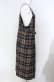 画像2: Jane Marple / British check サロペットドレス  ネイビー×ベージュ O-25-08-13-053-JM-OP-IG-OS (2)
