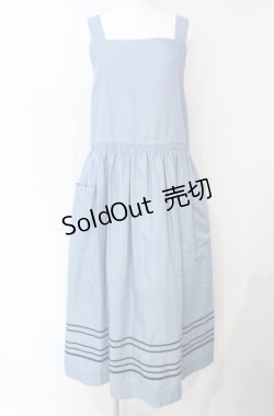 画像1: Jane Marple / Vintage marine tablier skirt M サックス O-25-08-13-054-JM-SK-IG-OS