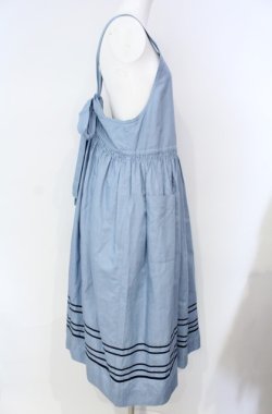 画像2: Jane Marple / Vintage marine tablier skirt M サックス O-25-08-13-054-JM-SK-IG-OS