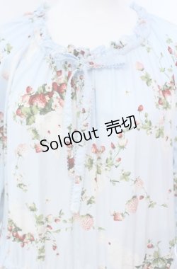 画像2: PINK HOUSE / 野いちごの森プリントミディワンピース  サックス O-25-08-13-056-LO-OP-IG-ZI