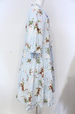 画像3: PINK HOUSE / 野いちごの森プリントミディワンピース  サックス O-25-08-13-056-LO-OP-IG-OS