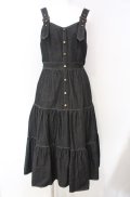 axes femme POETIQUE / ティアードロングワンピース M クロ O-25-08-13-063-AX-OP-OW-OS