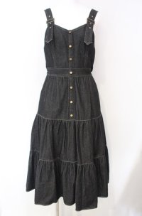 axes femme POETIQUE / ティアードロングワンピース M クロ O-25-08-13-063-AX-OP-OW-OS