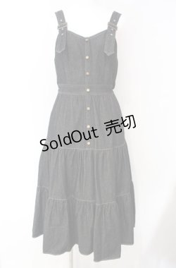 画像1: axes femme POETIQUE / ティアードロングワンピース M クロ O-25-08-13-063-AX-OP-OW-OS