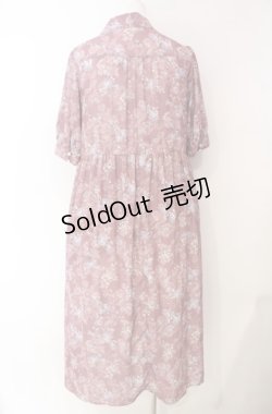 画像3: axes femme / ローズレース柄ボータイワンピース F ピンク O-25-08-13-066-AX-OP-OW-OS