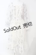 axes femme / ラッフルフリルレース花柄ワンピース M キナリ O-25-08-13-067-AX-OP-OW-OS