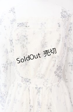 画像2: axes femme / ラッフルフリルレース花柄ワンピース M キナリ O-25-08-13-067-AX-OP-OW-OS