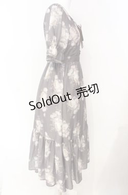 画像3: axes femme / ミルフィーユローズ柄ワンピース M ブラウン O-25-08-13-068-AX-OP-OW-OS