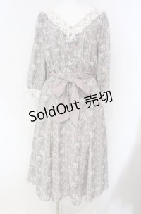 axes femme / リリー柄ワンピース M ピンク O-25-08-13-069-AX-OP-OW-OS