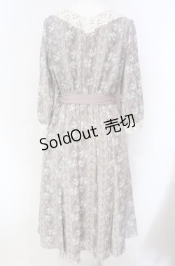 画像3: axes femme / リリー柄ワンピース M ピンク O-25-08-13-069-AX-OP-OW-OS