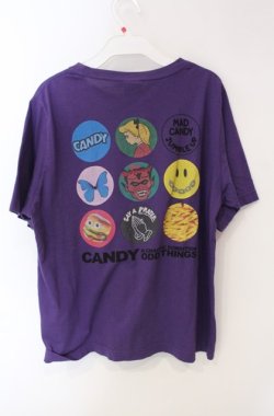 画像2: Candy Stripper / THE CANDYプリントTシャツ 2 パープル O-25-08-13-070-PU-TO-OW-OS
